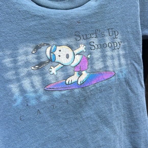 Vintage kids Knotts Berry Farm surfs up snoopy California made in USA. Size XS - Picture 12 of 13